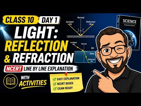 👉 Class 10 Light Chapter Day 1 🔥 | Reflection & Refraction | NCERT Line by Line + Activities