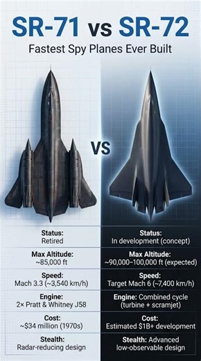SR-71 vs SR-72 🚀 | Fastest Spy Planes Ever