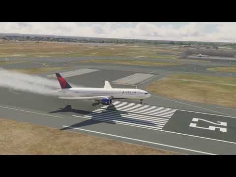 Scariest plane landing Delta Airlines Boeing 777 at Fiumicino Airport