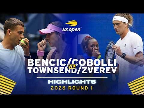 Cobolli/Bencic vs. Zverev/Townsend Highlights | 2026 US Open Round 1