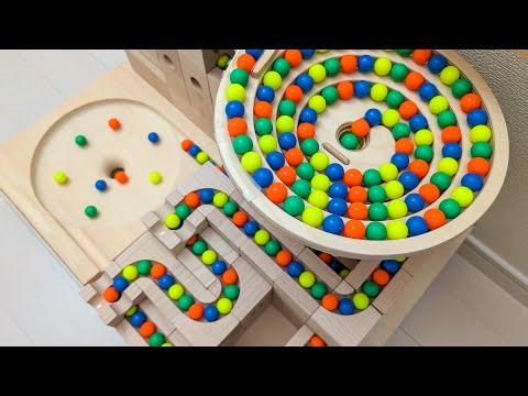 Marble Run Race ☆ HABA Slope + Cuboro + Bornelund Quadrilla + Transparent pipe