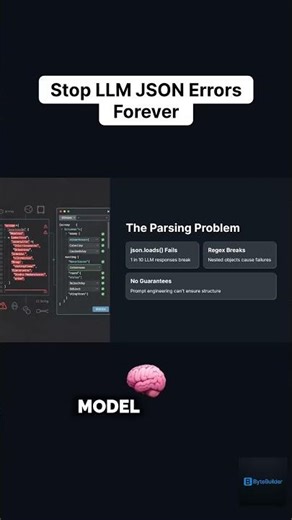 Stop Parsing LLM JSON by Hand #aiagents #coding #llm #programming #ai #python #code