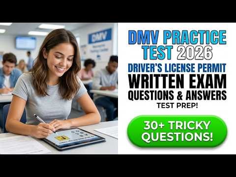 Pass Your 2026 DMV Written Test First Try | Real Questions and Answers Practice Exam Prep