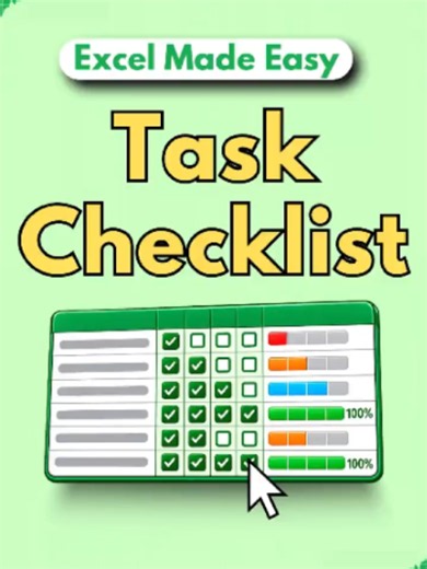 Excel Project Tracker: Interactive To-Do List with Checkboxes