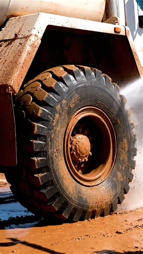 Giant Machines in Action: Dust Control & Heavy Hauling on Site! 🚧