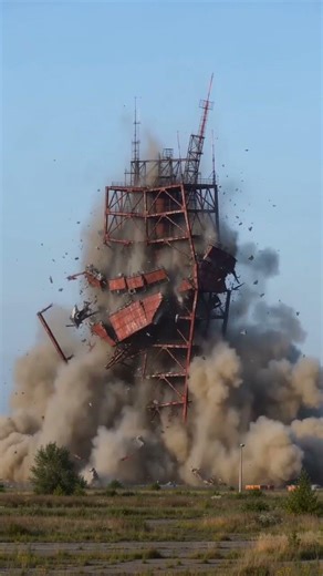 Massive Building Implosion — Perfect Timing