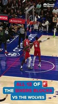 WATCH all 13 of the Sixers blocks against the Timberwolves!