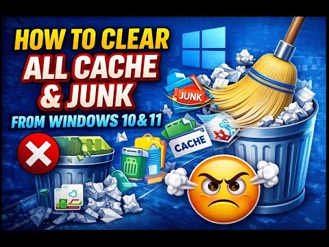 How to Clear ALL CACHE & JUNK From Windows 10 & 11 (Easily) | Clean up My Laptop to run faster 300%
