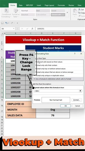 Advance Vlookup 2 Part with conditional Formatting. #vlookup #excel