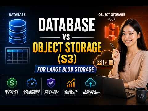 Database vs Object Storage (S3): How to Store Large Files in System Design