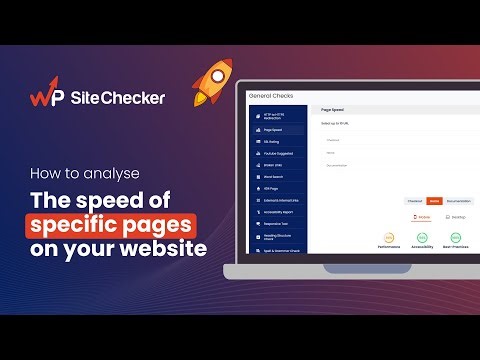 How to analyse the speed of specific pages on your website