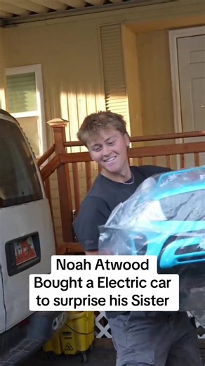 #noahatwood buys electric car to surprise his little sister #fyp #foryoupage #viral #trending