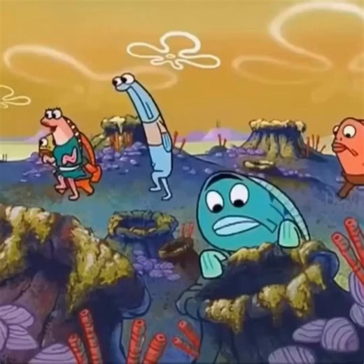 RT @cherryreactions: cursed spongebob clip “hey spongebob-” loud scream