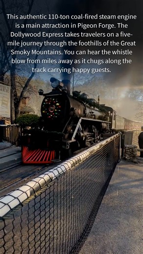 Watching the Dollywood Express roll past is a highlight of any visit to Dollywood in Pigeon Forge TN. The massive steam engine burns real coal and fills the air with that classic train smell while taking guests on a scenic five mile loop. It is a genuine piece of history right near the Great Smoky Mountains and families love the twenty minute ride through the park. Since seating is first come first served it helps to arrive at the station about twenty minutes early to get a good spot. Be aware t