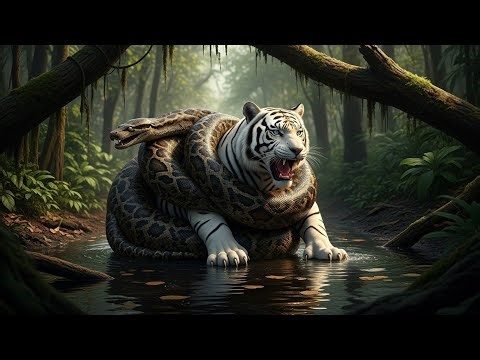 White Tiger vs Giant Python 🐍 | Epic Jungle Battle for Survival (Cinematic Wildlife Fight)