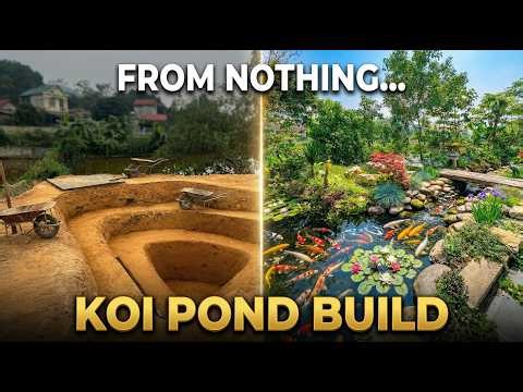 DIY Koi Pond in 30 Days Using Natural Filtration ( FULL) | Backyard Transformation Begins