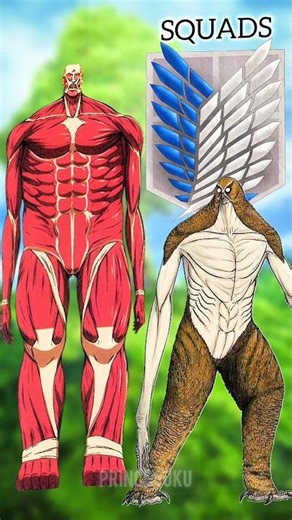 Bertholdt Colossal Titan vs All Scout Squads 💥 Beast Titan & Old Colossal Titan 🔥#aot#eren