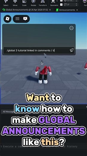 Want to know how to make Global Announcements in Roblox Studio?