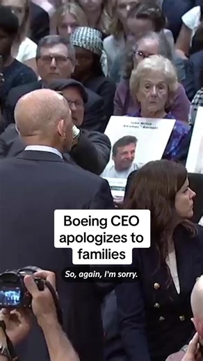 Boeing CEO Dave Calhoun apologizes to the families of victims of two 737 MAX crashes before his opening remarks at a U.S. Senate hearing. Senators attacked him at the hearing over the planemaker's tarnished safety record. #Boeing #USSenate #Congress #WashingtonDC #DaveCalhoun #737Max #Boeing737Max #aviation #aircraft