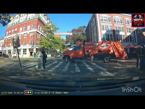 Safety Incident; Salem’s “Chicken Nugget” Trash Truck Enters Crosswalk During Pedestrian Crossing