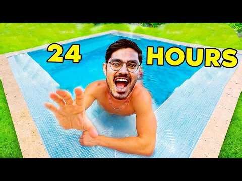 24 Hours in Swimming Pool Challenge अब 24 घंटे इस पूल से बाहर नहीं आ सकते Will We Survive