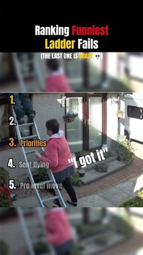 Ranking Funniest Ladder Fails 😂🪜