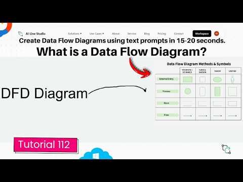 Data Flow Diagram AI Line Studio Tutorial 112 : System Cloud DevOps vs Lucidchart