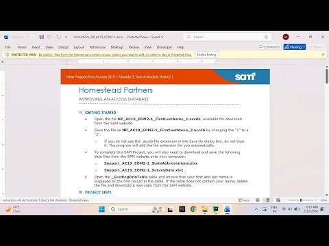 New Perspectives Access 2019 | Module 2: End of Module Project 1 Homestead Partners