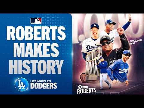 Los Angeles Dodgers skipper Dave Roberts becomes fastest manager to reach 1,000 WINS in MLB history!