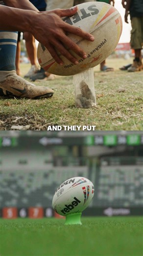PNG kicking tee: how the DIY bottle-and-rocks tee works