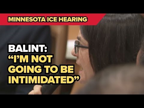 Becca Balint: “I’m not going to be intimidated” at Minnesota ICE hearing