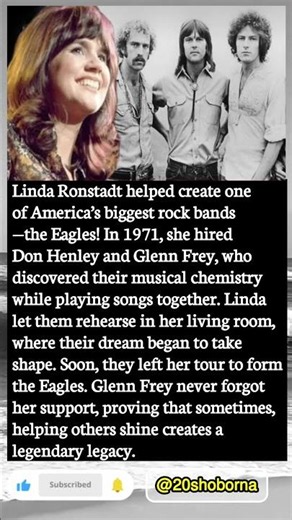 Linda Ronstadt Helped Create the Eagles 🎸 | The Untold Story #Shorts