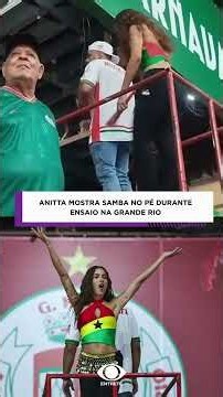 Anitta ensaia na quadra da Grande Rio
