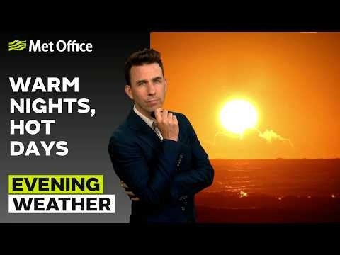 Evening weather 08/07/2026 – Heat peaks next few days – Met Office weather forecast UK