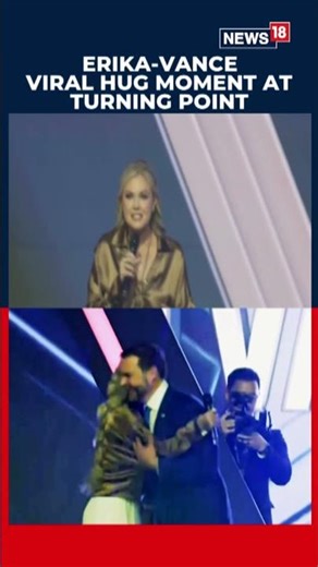 Viral Hug Moment: Erika Kirk Endorses JD Vance for US President 2028 at Turning Point Event | N18S