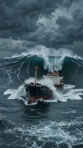 Watch What Happens When a Giant Wave Hits This Pink Cruise Ship! 🌊🚢 #maritime #ship #ocean