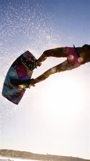 Kiteboarding action caught on camera