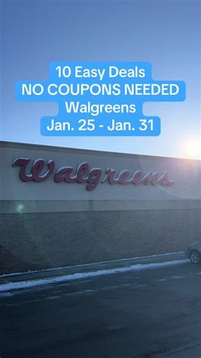 10 easy, no coupon deals at Walgreens this week (Jan 25 - Jan 31) Sorry for late post! The snow storm had me stuck!! #couponing #coupon #walgreenscouponing #deals #save