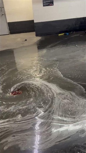 Plumber Cuts Into Drain and Water Gushes Onto Floor