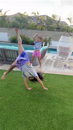 Emma's IMPRESSIVE Tumble Gymnastics Trick!