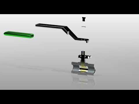 Ball Valve Exploded View 3D Engineering Animatio