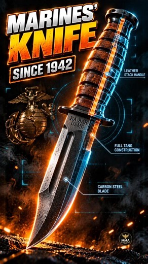 The Ka-Bar Knife Explained (3D Breakdown) | The Legendary USMC Fighting Knife 😱 #combat #shorts