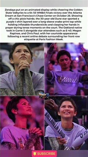 🏀🔥Zendaya turning up for her hometown team.