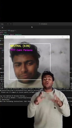 Real time emotion detection AI (deepface) python