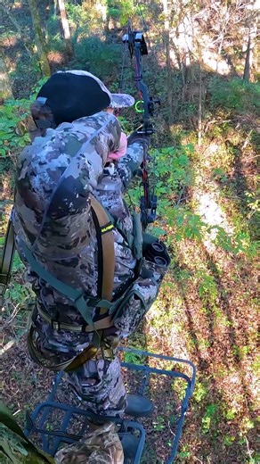 Levi letting an arrow fly! Fresh venison!