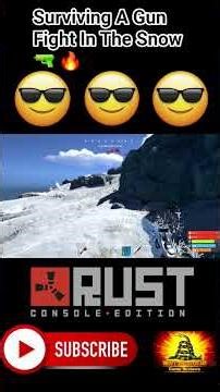 Rust PS4 - Surviving A Gun Fight In The Snow #shorts