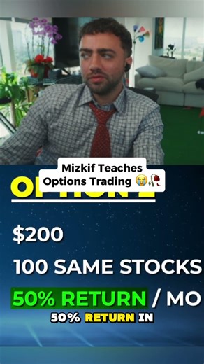 Mizkif Teaches Options Trading to the Chat 😭🥀