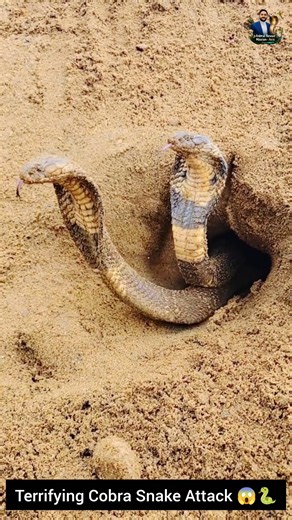 Terrifying Cobra Snake Attack 😱🐍 #snake #wildliferescue #cobra #wildlifeentertainment