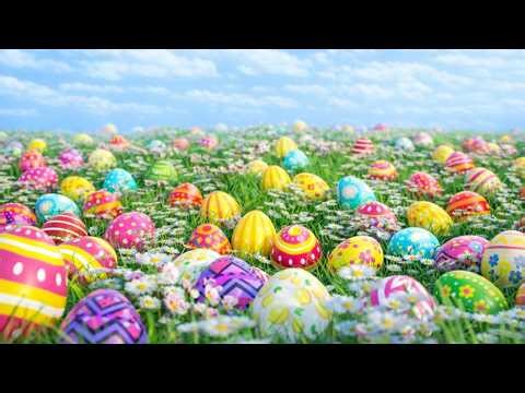 Colorful Easter Eggs Animation 🐣 Vibrant Spring Flowers 🌸🌷 Easter Background Music 🐣