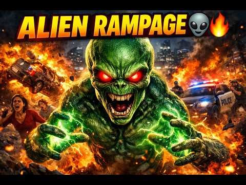PSYCHO ALIEN ATTACK in GTA V 😱👽 | Nobody Survived!
